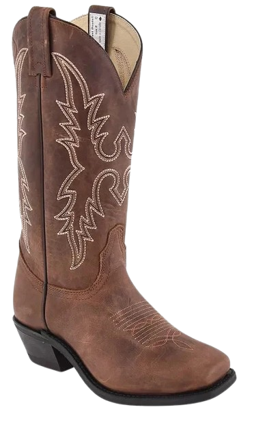 Dust-Toned Western Ridge Boots with Alamo Stitching by Brahm